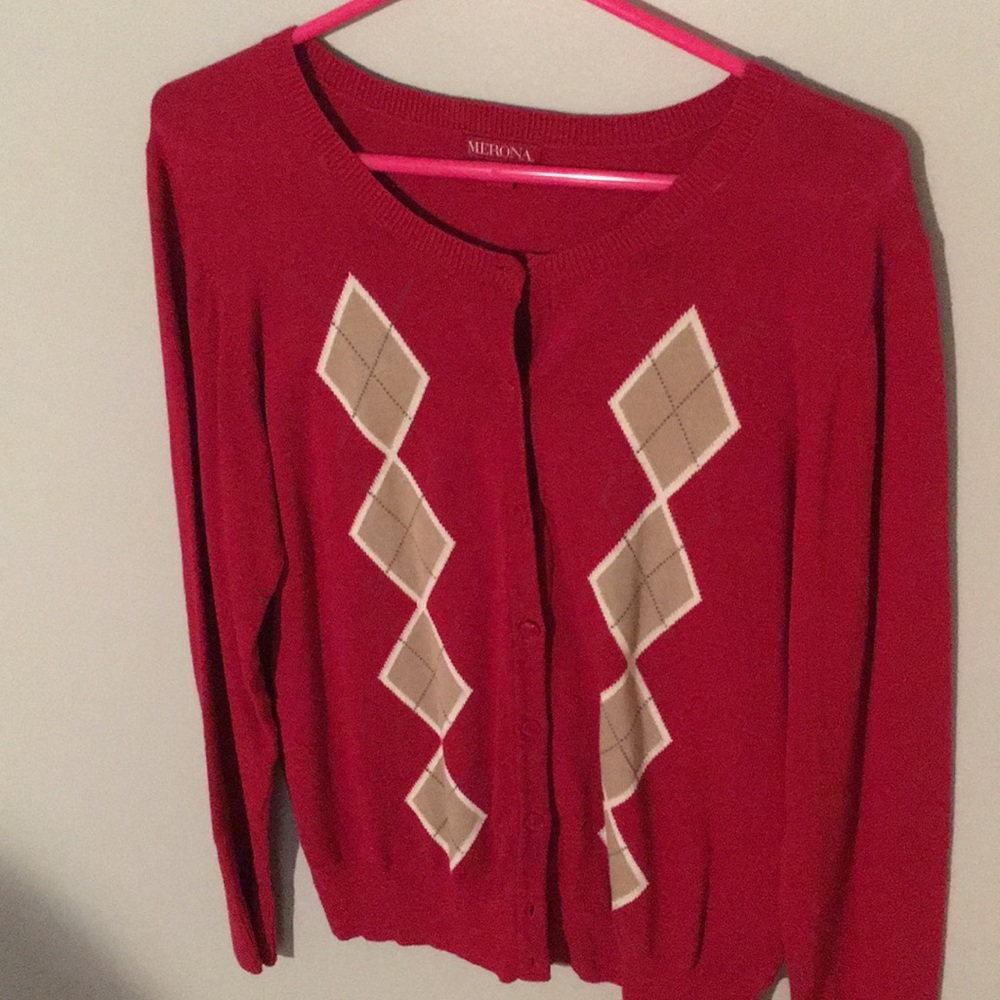 Raspberry cardigan